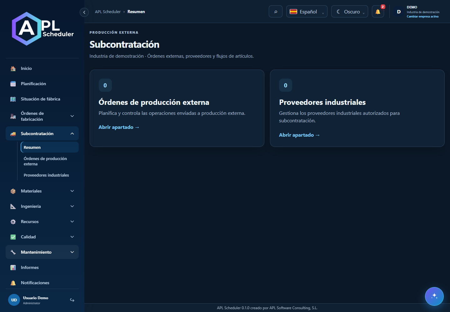Producció externa (OPE)